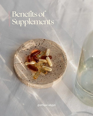 Dr. Fajer creative post reading a message for our husbands with a soft floral background