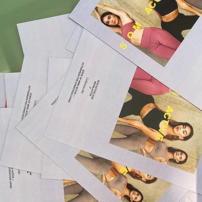 SOM Active product collage featuring apparel and models in neutral tones