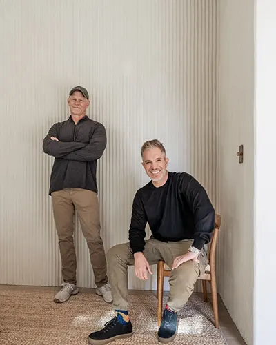 A picture of Alf, the owner, and his son Sam.