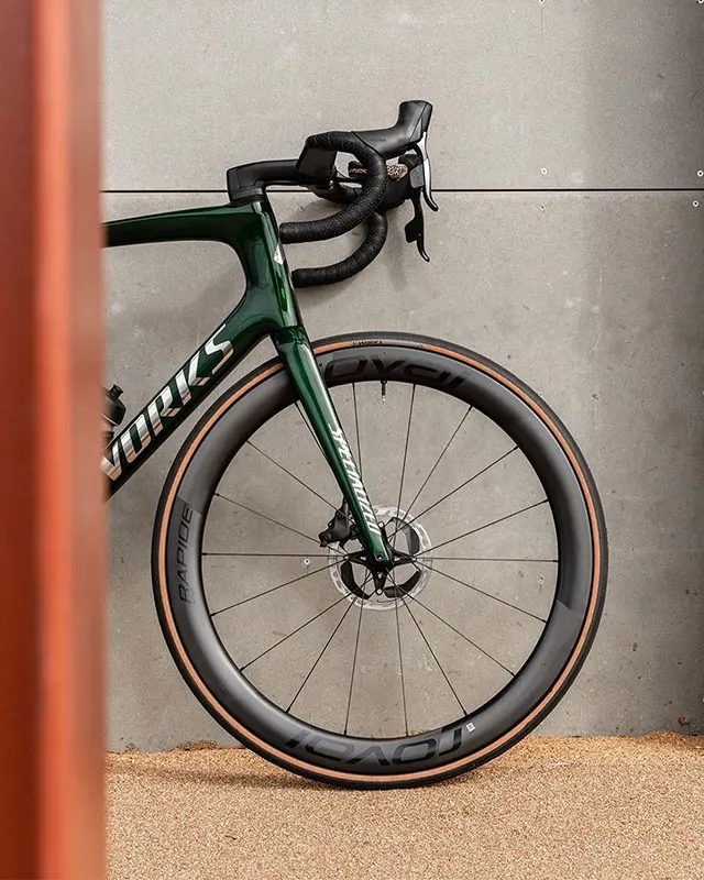 A bike leaned against a wall